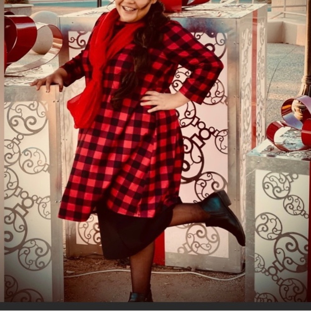 Buffalo plaid dress